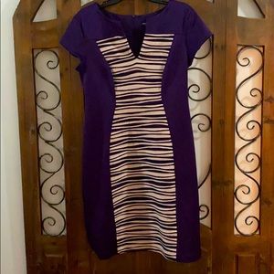 Purple and tan dress